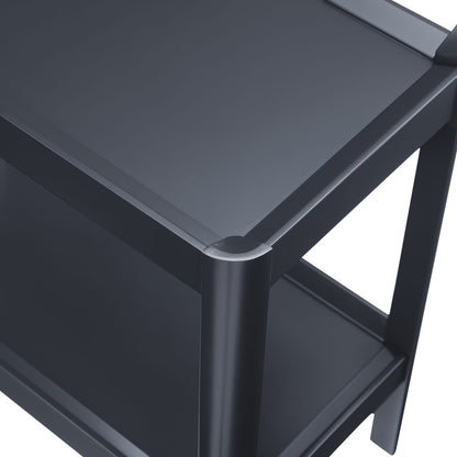 Yonda Matte Black Accent Table - Storage & Style