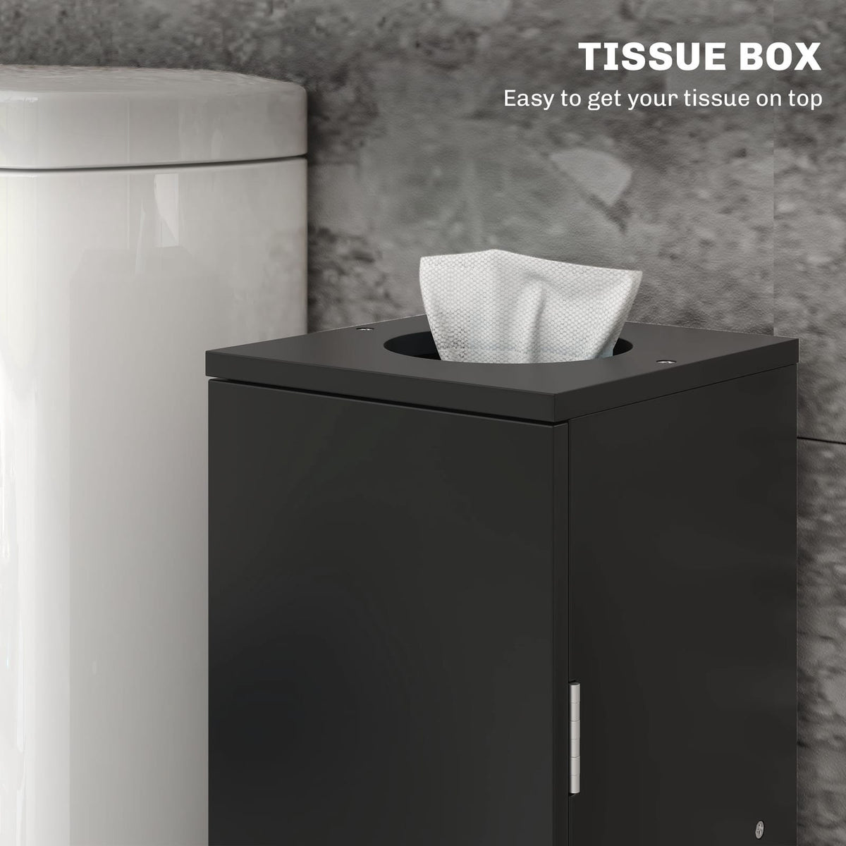 Black Engineered Wood Corner Bathroom Storage Cabinet Upgrade