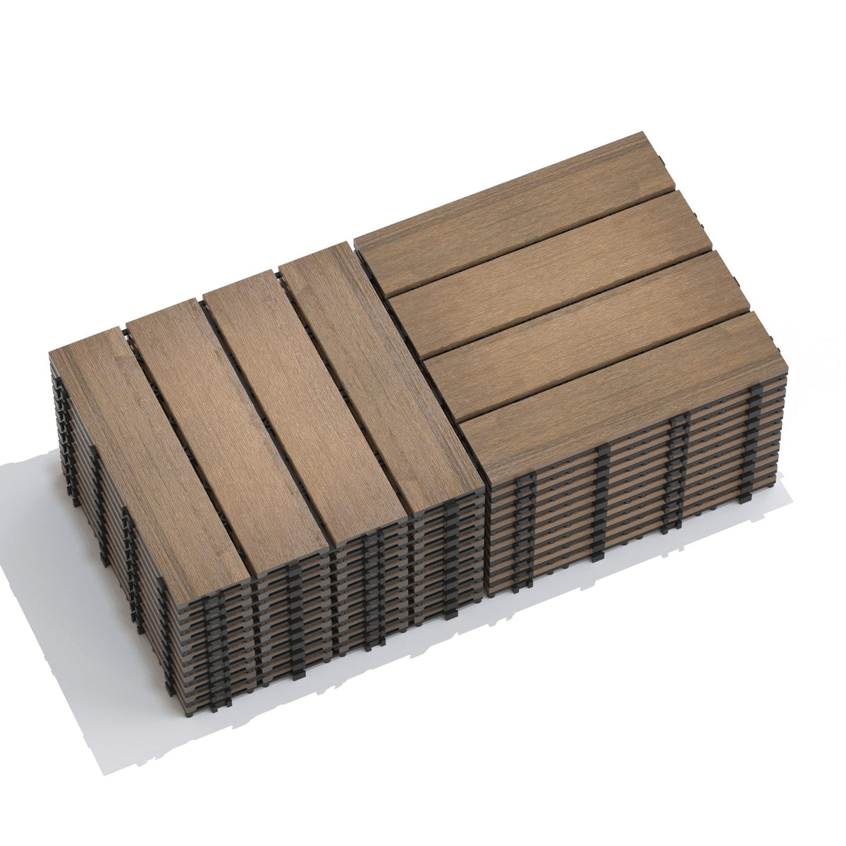 Oak WPC Deck Tiles for Garden and Poolside Decks | Outdoor Flooring