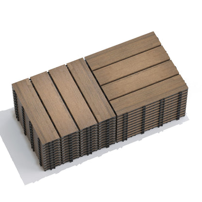 Oak WPC Deck Tiles for Garden and Poolside Decks | Outdoor Flooring