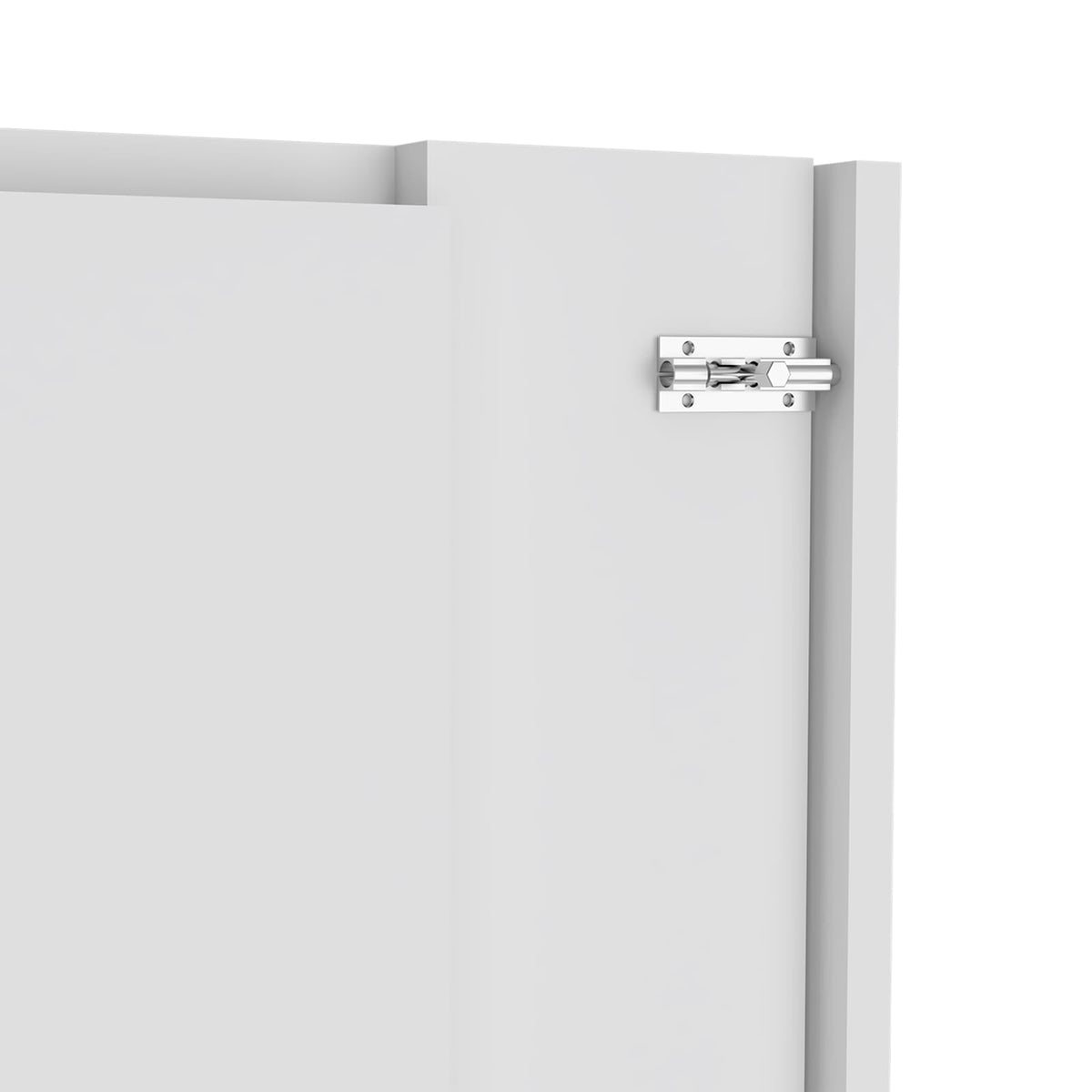 White Particle Board Wall Mount Table with Storage Shelves for Living Room