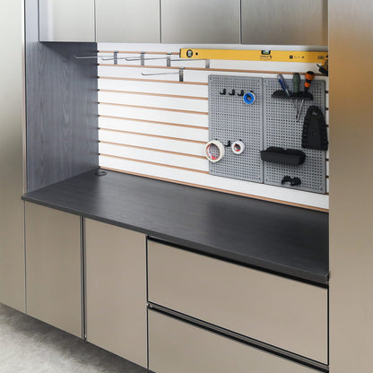 63 Inch Metallic Grey Wood Desk - Modern Workspace