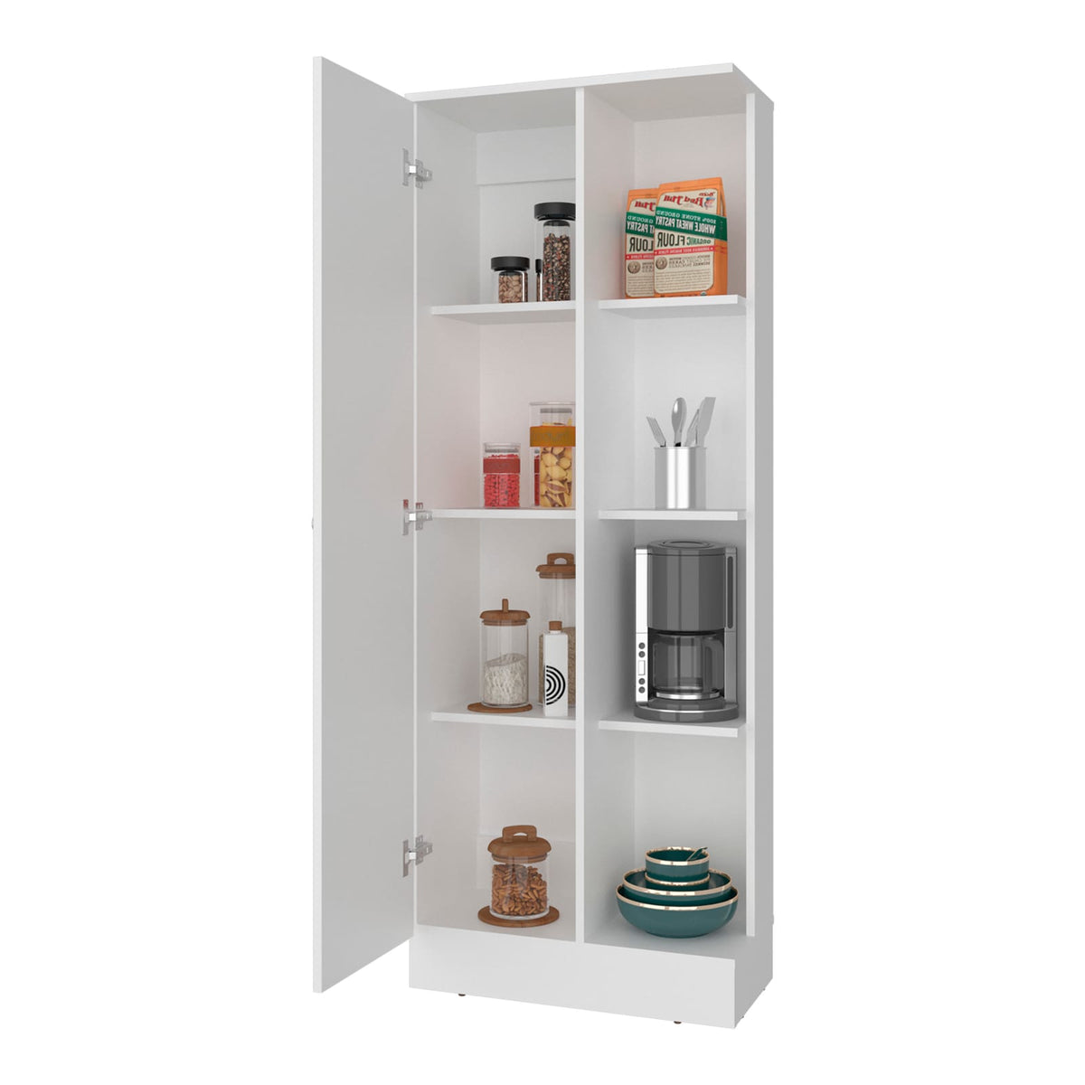 Rels Kitchen Storage Cabinet - White, 6 Compartments