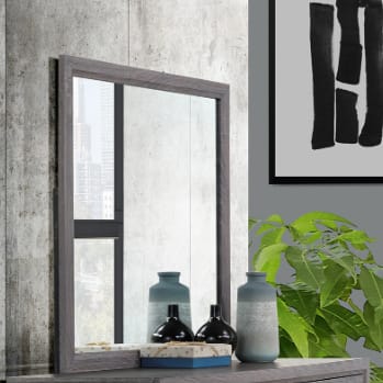 MIRAGE FOIL GREY MIRROR - Vanity Mirror with MDF Frame