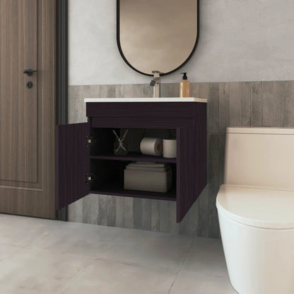 Dark Brown Bathroom Vanity with Two Doors