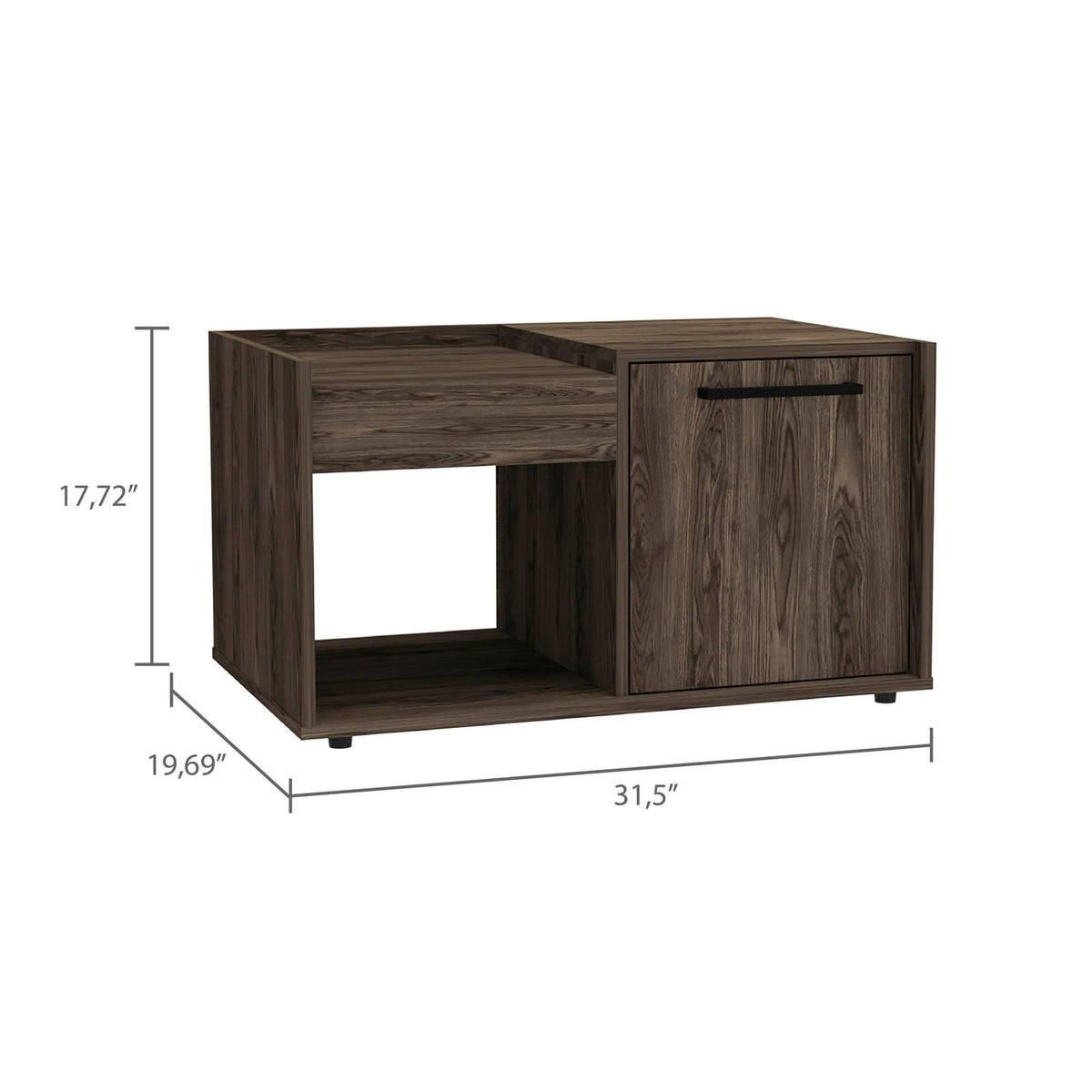 Tualatin 2-Shelf Coffee Table Dark Walnut - Storage & Style for Living Room