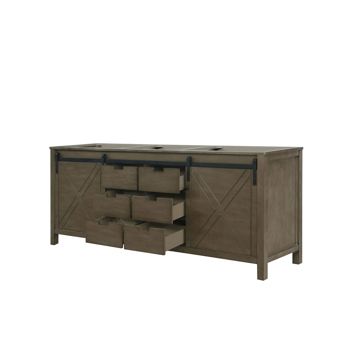 Rustic Brown 80 inch Bathroom Vanity for Bathroom Renovation
