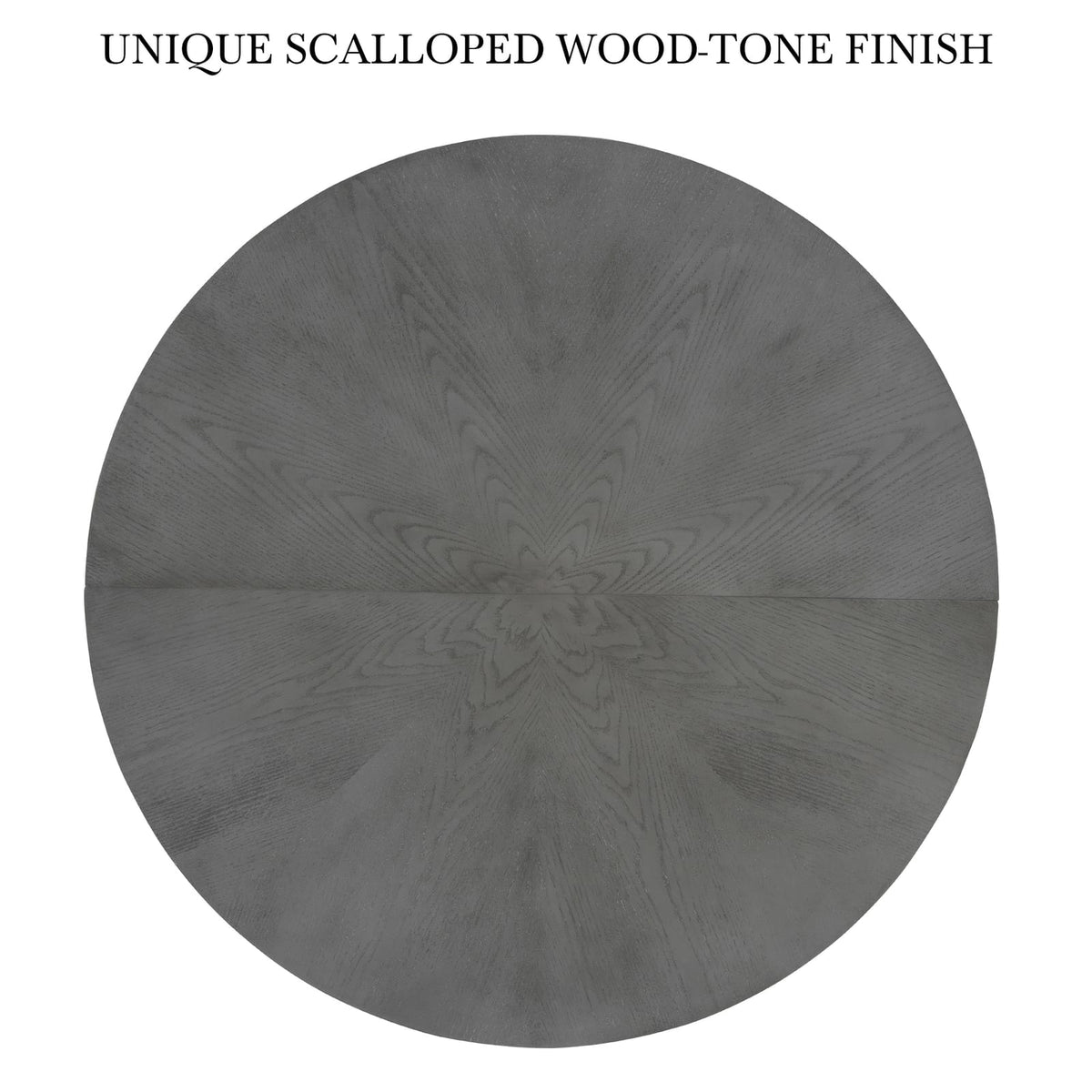 Oak Gray Round Dining Table 39.4" Traditional Solid Wood Legs, Timeless Elegance,