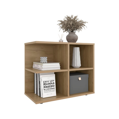 Beige Brown 4 Shelf Console Table - Primary Living Space