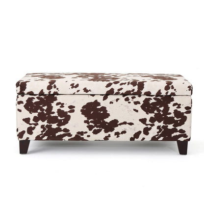 Storage Ottoman - Brown Multi Fabric for Living Room