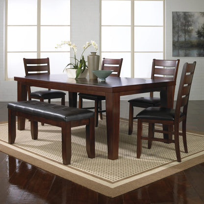 Contemporary Solid Wood Dining Table with 18" Leaf for Dining Room