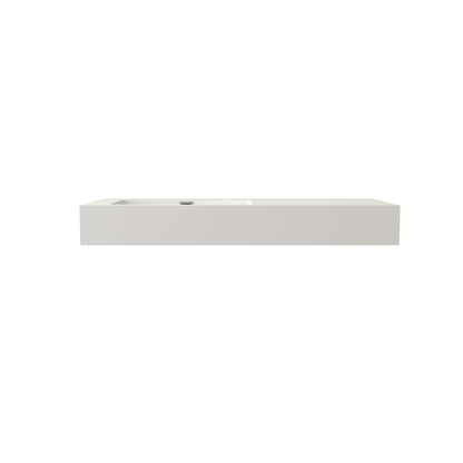 Matte White Stone Resin Bathroom Vanity - Durable & Flexible