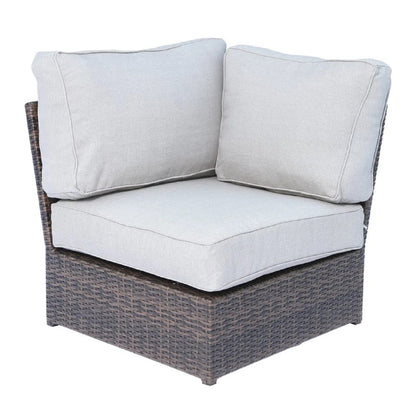 Espresso Wicker Patio Set for Poolside Lounging with Cushions