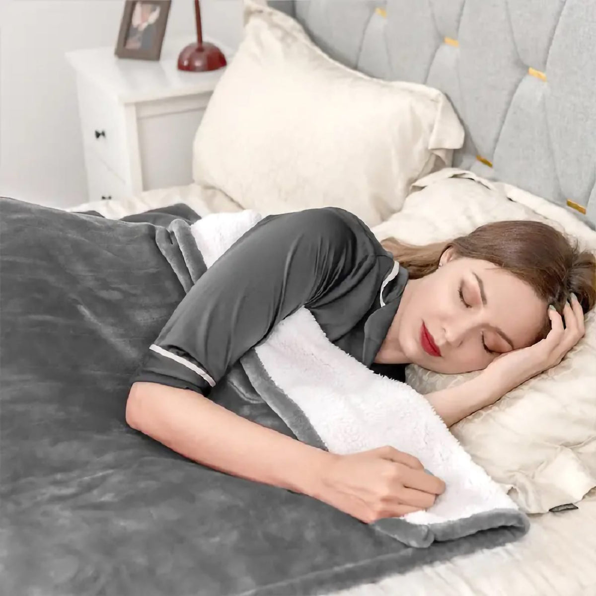 Soft Flannelette Electric Blanket with Smart Overheating Protection