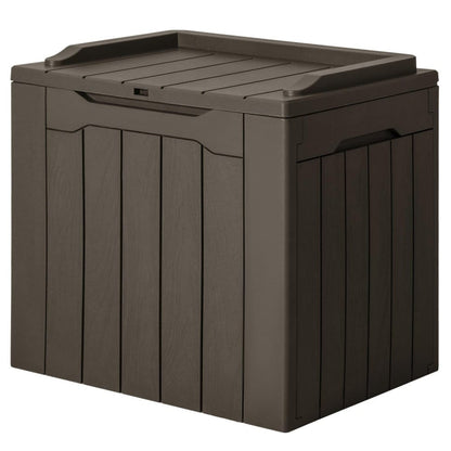 31 Gallon Resin Deck Box - Brown Outdoor Storage