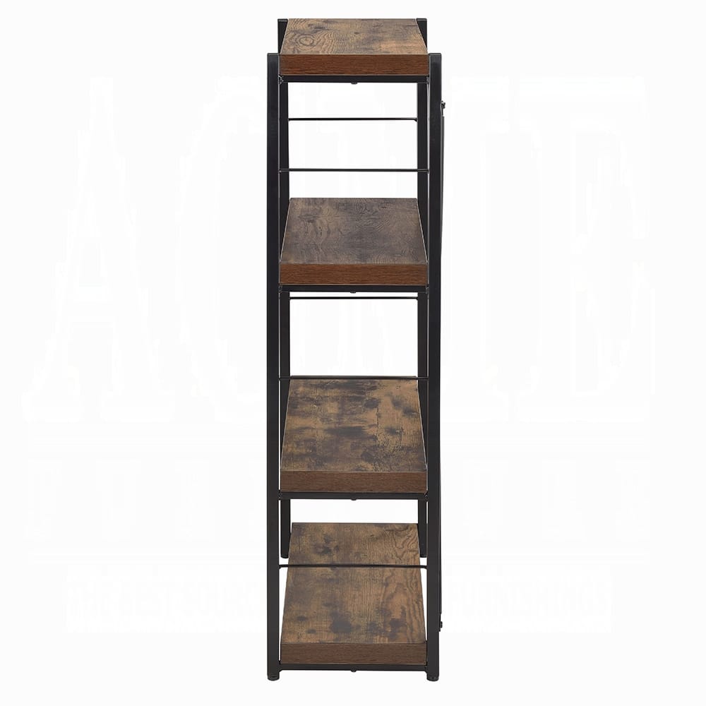 Black Metal Industrial Bookshelf - 11 x 24 x 43 Inches