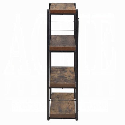 Black Metal Industrial Bookshelf - 11 x 24 x 43 Inches