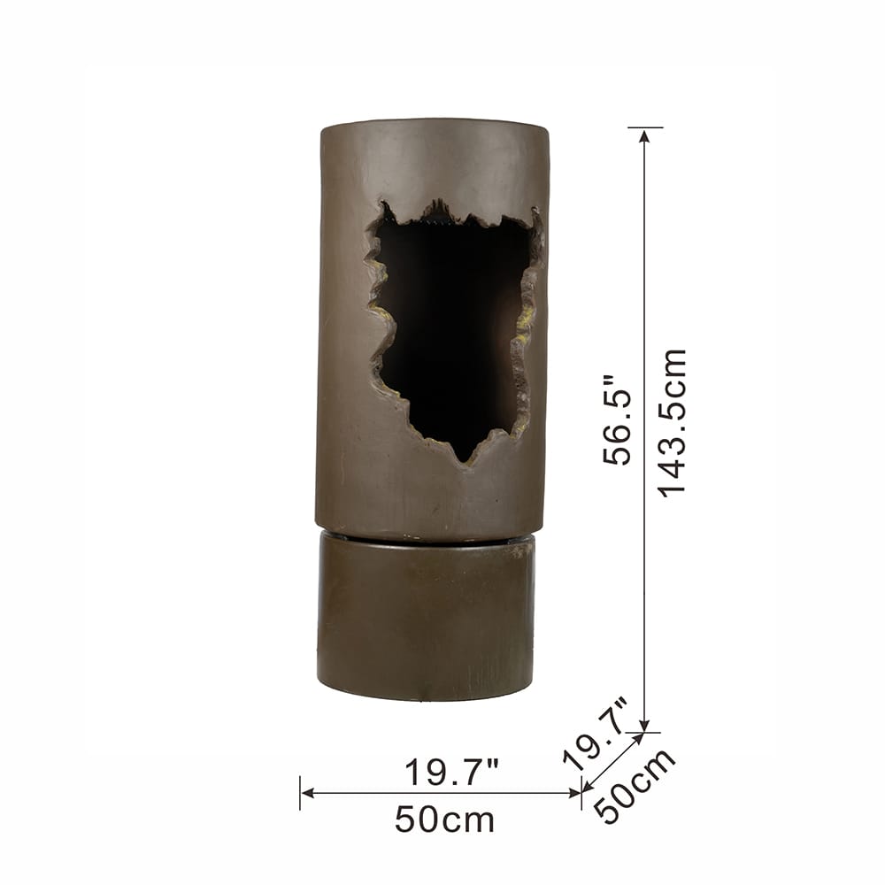 Large Cement Garden Water Fountain - Brown Outdoor Dcor