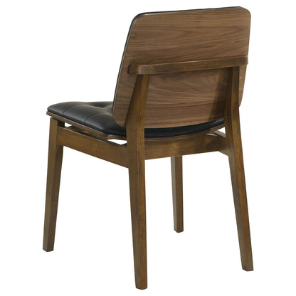 Natural Walnut Rectangular Dining Table with Chairs