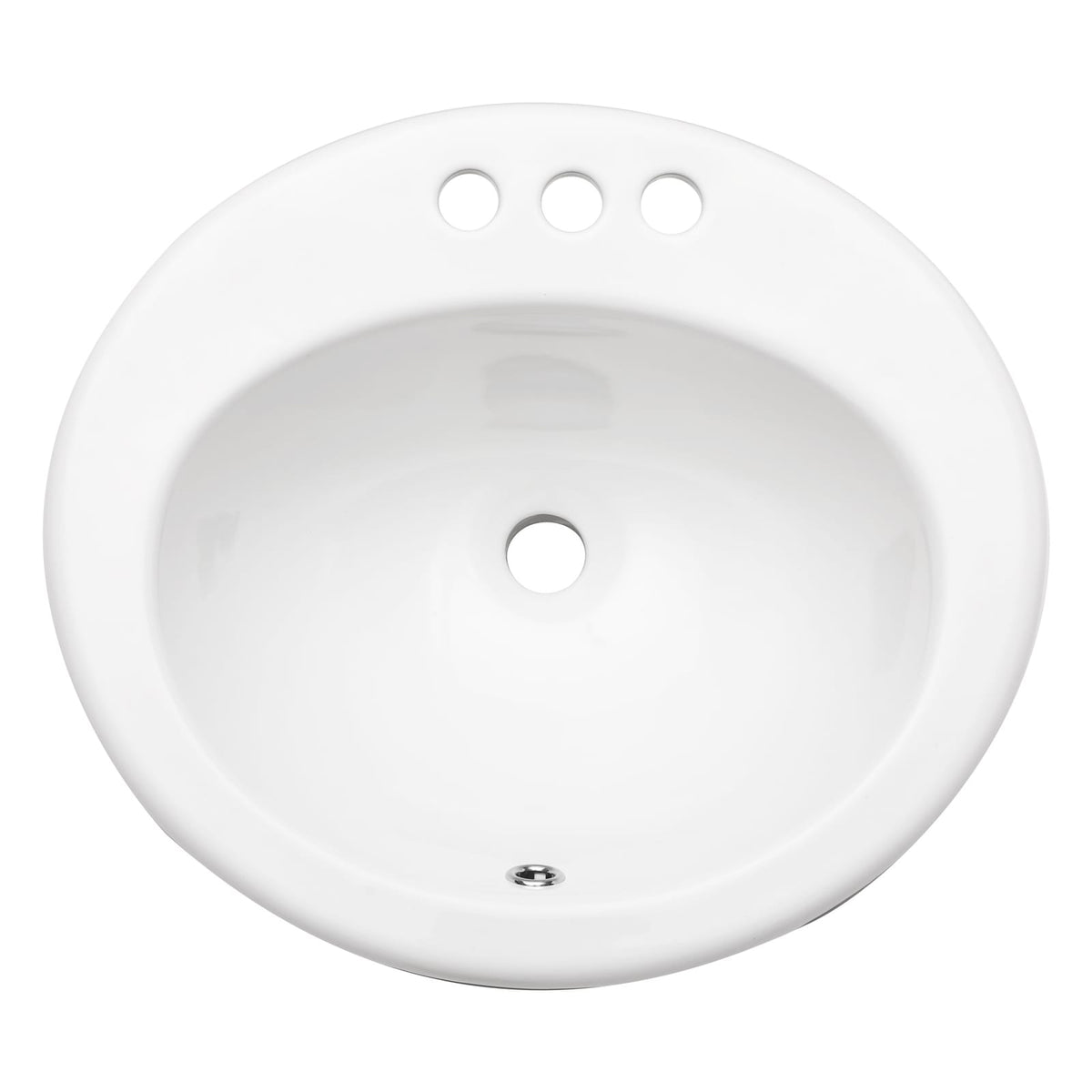 Modern White Ceramic Oval Bathroom Sink for Countertop Installation