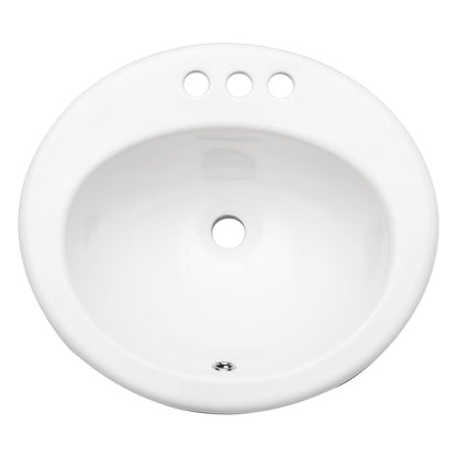 Modern White Ceramic Oval Bathroom Sink for Countertop Installation