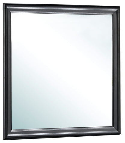 Elegant Black Wall Mirror - 38" Vanity Mirror with Particle Board Frame