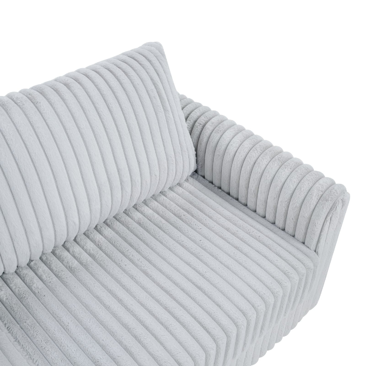 100-Inch Corduroy Sofa - 3 Seat Modular with Charging Ports