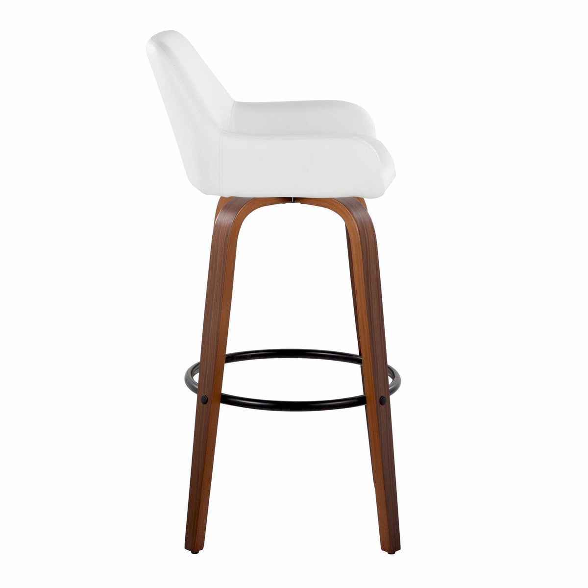 White Faux Leather Barstools for Kitchen Dining Room Set