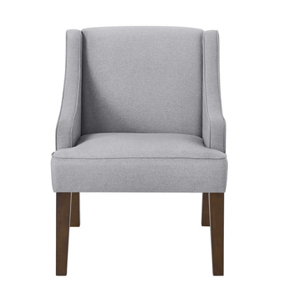 Gray Linen Accent Chair - Mid Century Modern Reading Chair