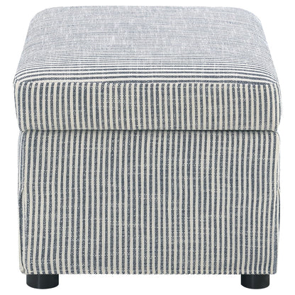 Merced Grey Upholstered Lift Top Storage Ottoman - 24" x 19.5"