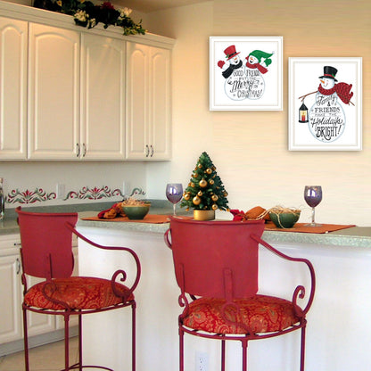 Trendy Framed Wall Art - Good Friends Snowman Multicolor