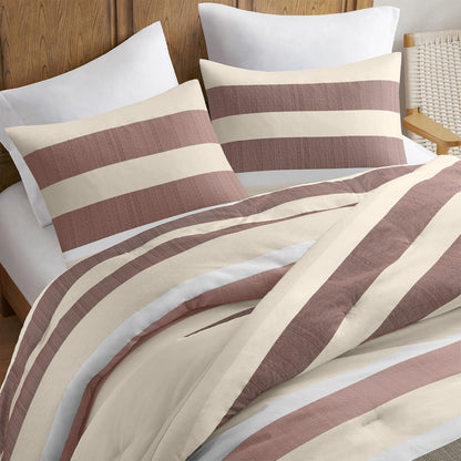 Terracotta Polyester Twin Comforter Set - 2 Piece Bedding
