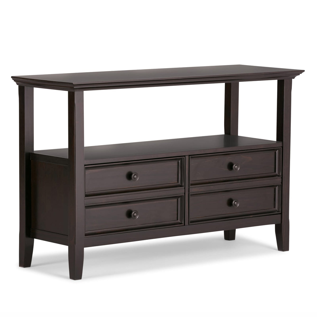 Dark Brown Wood Console Table - 48" Wide Entryway Table