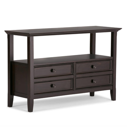 Dark Brown Wood Console Table - 48" Wide Entryway Table
