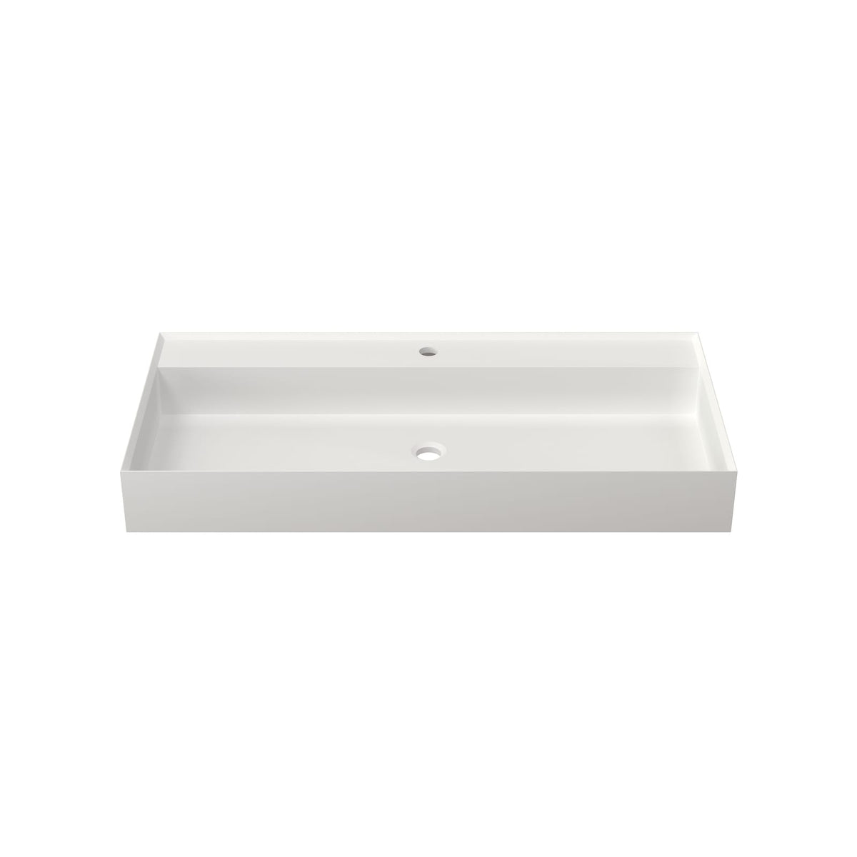 Matte White Solid Surface Bathroom Vanity for Modern Renovation
