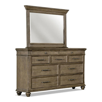 64" Oak Modern Bedroom Dresser - Rubber Wood