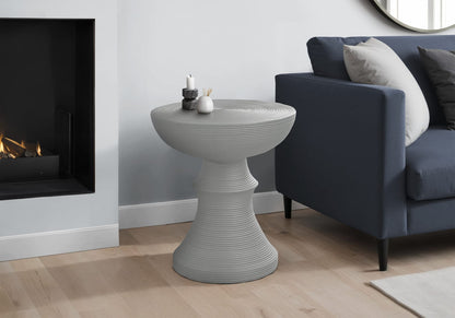 Accent Table, 25"h - Grey Magnesium Oxide Outdoor Side Table