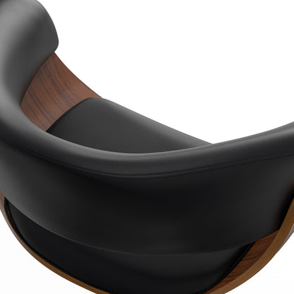Black Metal Bar Stool - 23.7" Swivel Seat