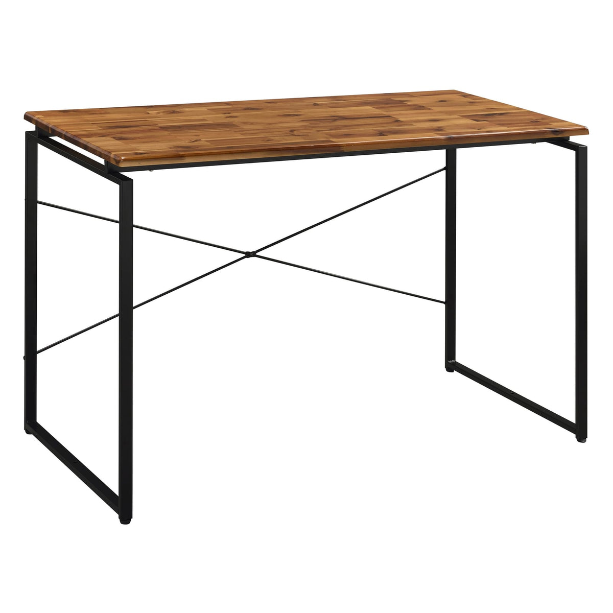 Black Brown Industrial Writing Desk Rectangular Office Desk
