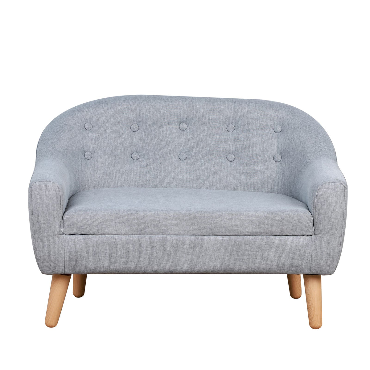 Gray Wooden Kids Sofa Bed for Toddlers Ages 3-7, Sturdy and Lightweight