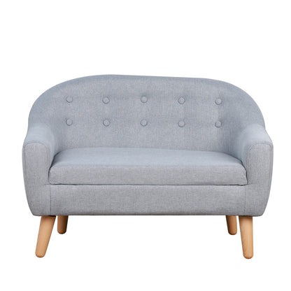 Gray Wooden Kids Sofa Bed for Toddlers Ages 3-7, Sturdy and Lightweight