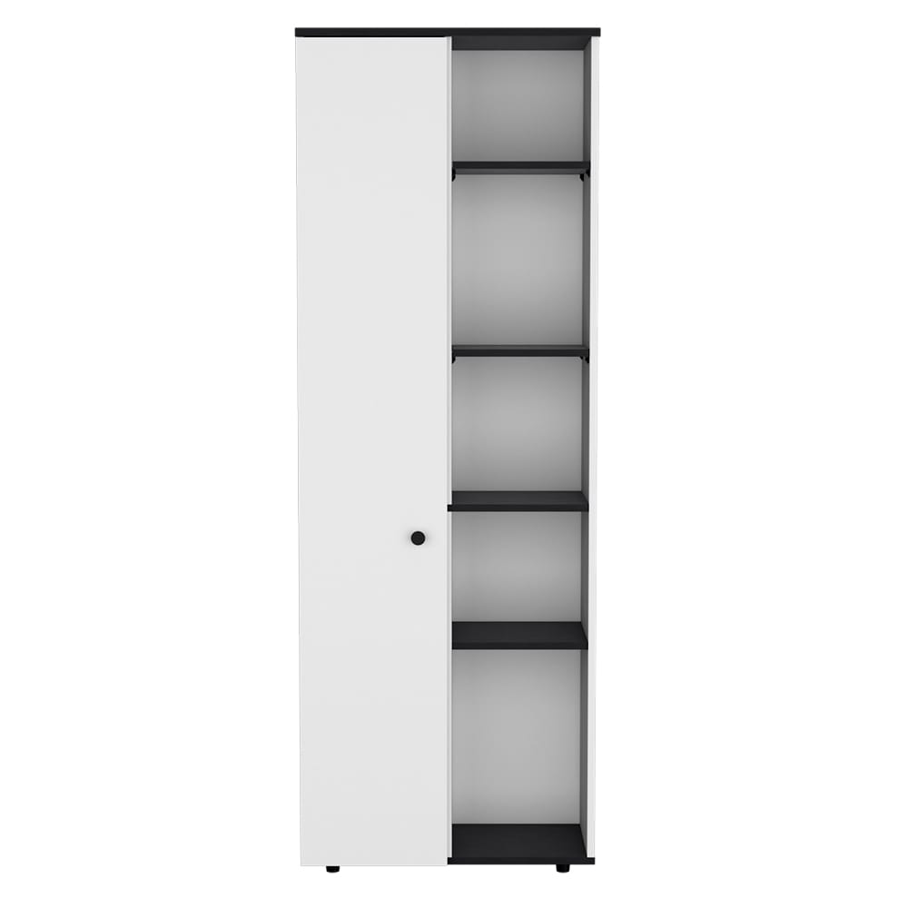 Multistorage Kitchen Pantry Lane - White/Black Cabinet