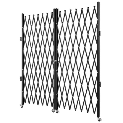 Double Folding Security Gate - 7.1' H x 12.5' W Steel Accordion Gate