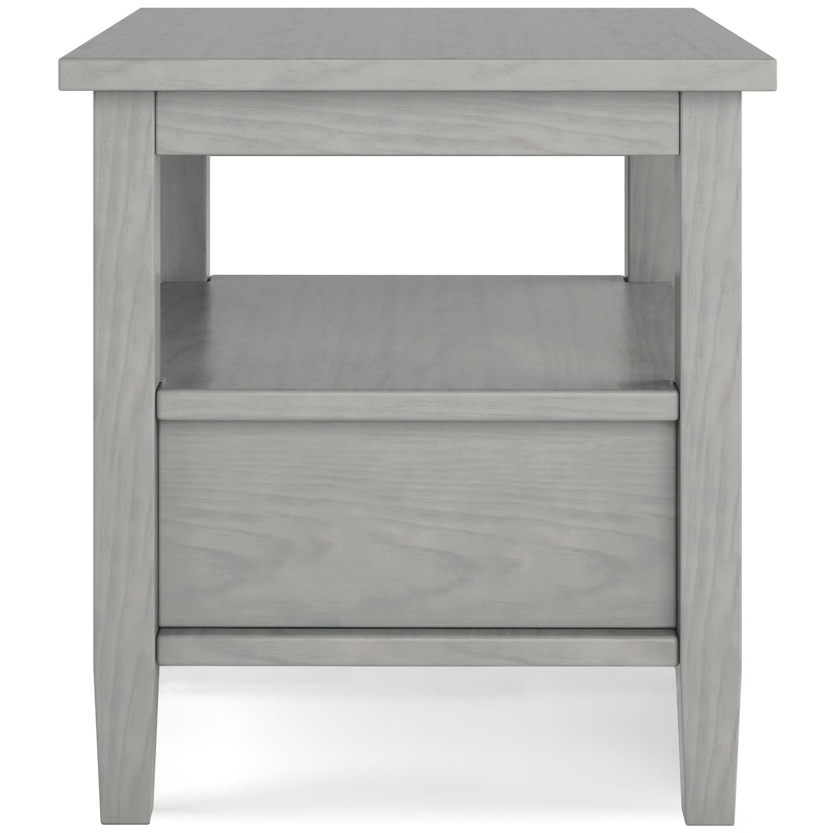Warm Shaker End Table - Gray Wood Storage