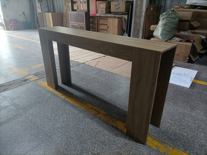 62.99" Oak Farmhouse Entryway Table - Sofa Table for Living Room