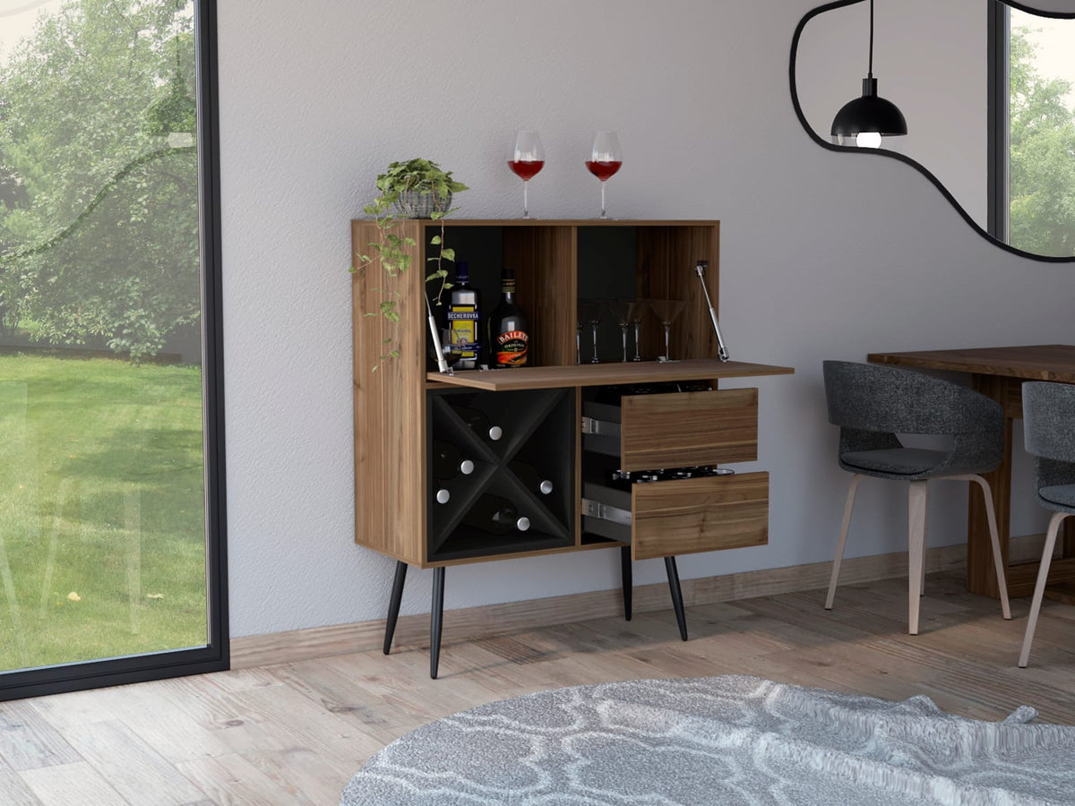 Modern Multicolor Particle Board Wine Rack Kitchen Storage Cabinet