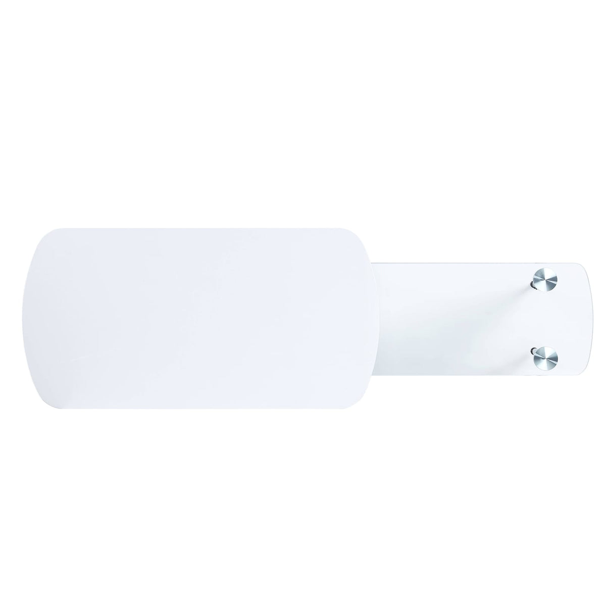 White Synthetic Wood Coffee Table with Pull-Out Top