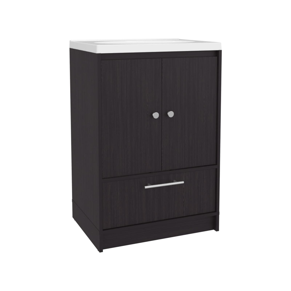 Modern Black MDF Bathroom Vanity Cabinet for Bathroom Renovation