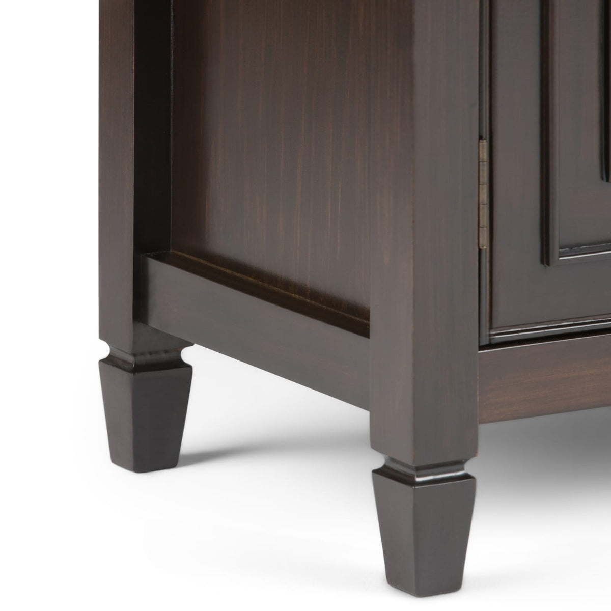 Connaught Solid Wood Entryway Storage Cabinet - Dark Brown