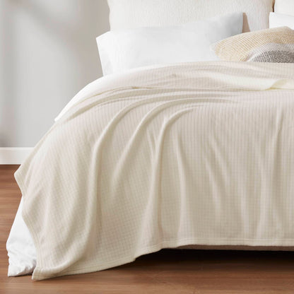 Taupe Polyester Throw Blanket - 90" x 90"